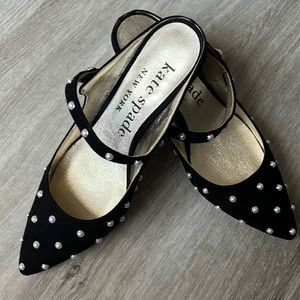 Kate Spade Pearl Kitten Heel Shoes
